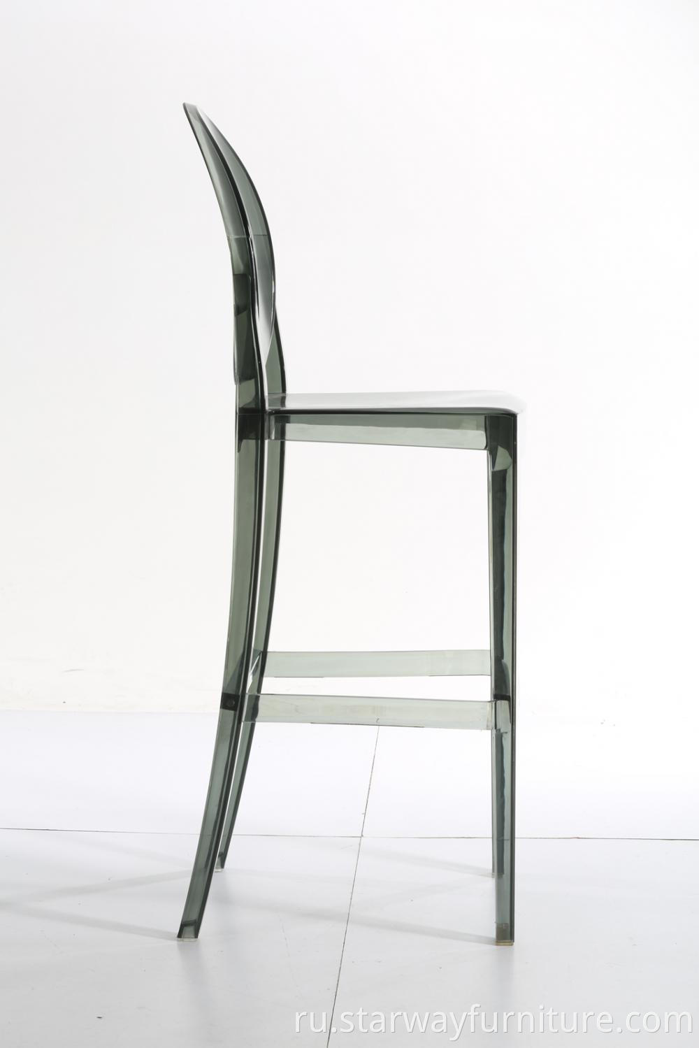 Transparent Plastic Bar Stool